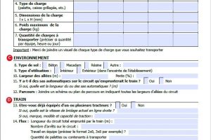 Cahier des charges – Train logistique