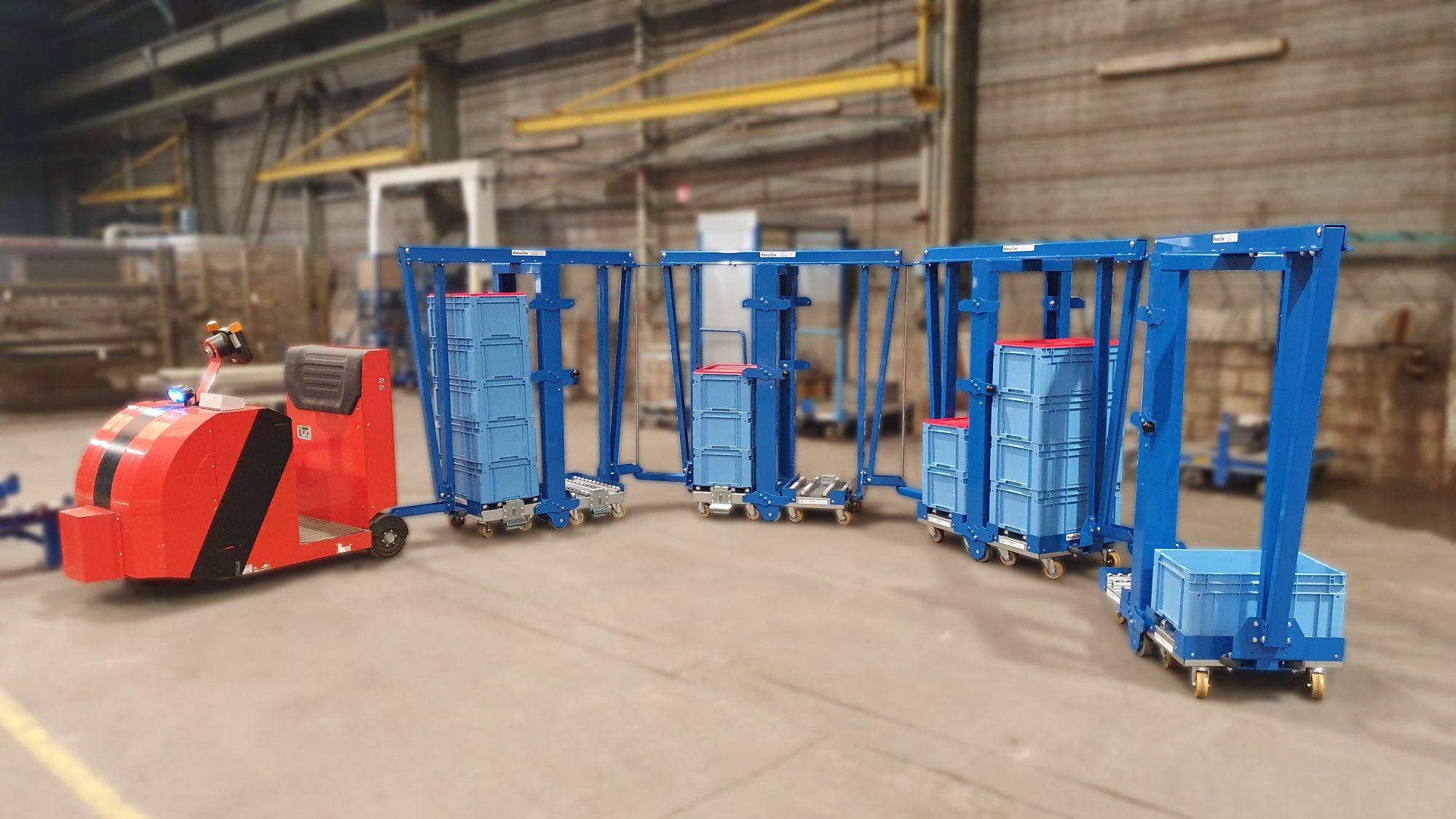 Etude de cas petit train logistique sur mesure pour le transport de